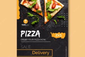 Poster template for pizza restaurant