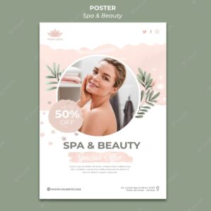 Poster template for spa and therapy