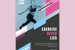 Poster template for sport and fitness