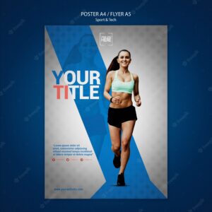 Poster template for sport and tech