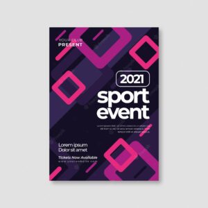 Poster template for sporting event