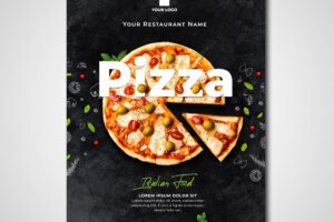 Poster template for traditional italian food restaurant