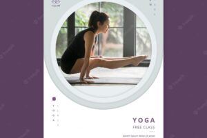 Poster template with yoga theme