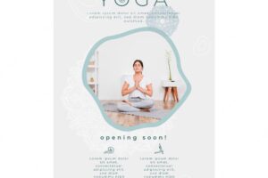 Poster template for yoga practicing