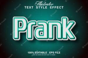 Prank text effect editable