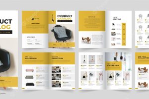 Product catalog template design or product catalogue design