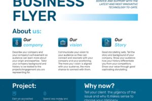Professional business flyer  blue modern design
