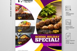 Professional restaurant flyer design template