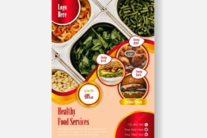 Professional restaurant food flyer template