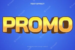 Promo text effect