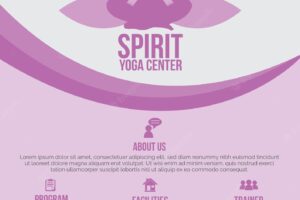 Purple waves yoga center poster