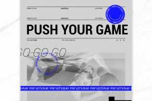 Push your game square flyer