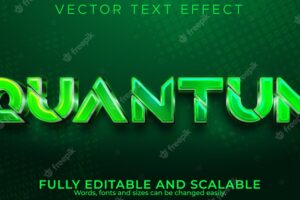 Quantum metallic text effect, editable gaming and digital text style