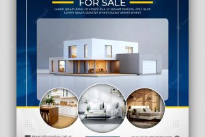 Real estate house property instagram post or square web banner  template