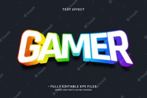 Realistic gamer text effect