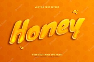 Realistic honey text effect
