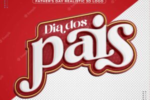 Red 3d logo for father's day campaign in brazil