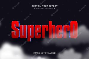 Red and blue movie 3d text style effect
