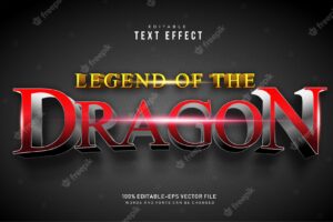 Red dragon text effect