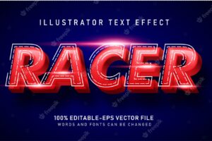 Red racer  text style effect