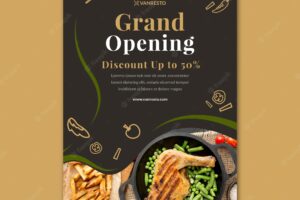 Restaurant ad poster template