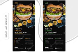 Restaurant fast food today's special delicious menu dl flyer template