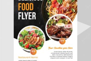 Restaurant flyer design template