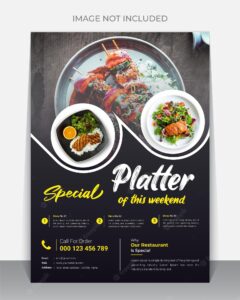 Restaurant food flyer design template