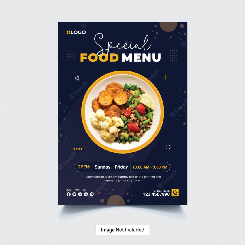 Restaurant food flyer template