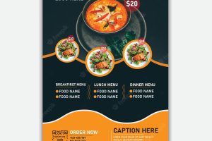 Restaurant food flyer template