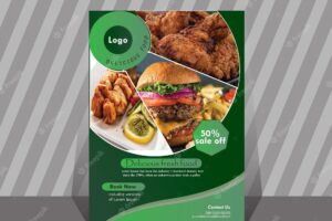 Restaurant food menu flyer design