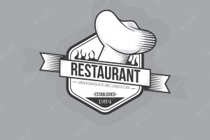 Restaurant logo retro design