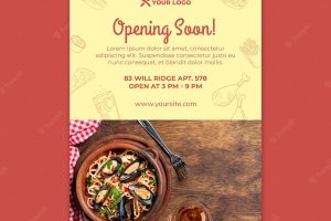 Restaurant opening soon poster template