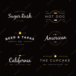 Restaurant retro logo collection