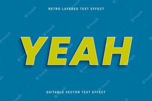 Retro editable text effect  shadow font