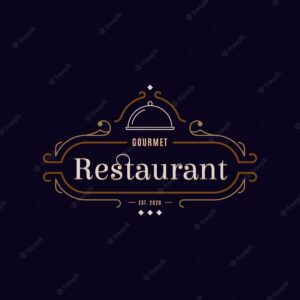 Retro restaurant logo concept