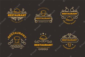 Retro restaurant logo template