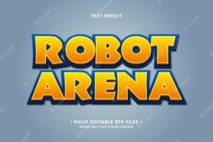 Robot arena text effect