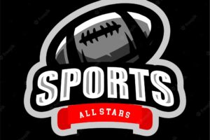 Rugby sports logo all stars