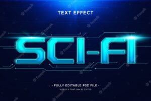 Sci-fi text effect design