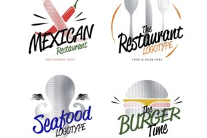 Selection of cool logos for different restaurants