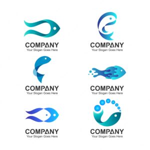 Set of fish logo design