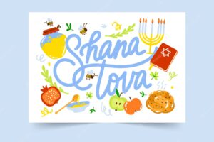 Shana tova greeting card template