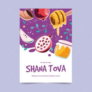 Shana tova greeting card template