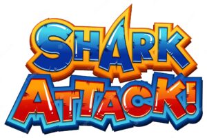 Shark attack typography design