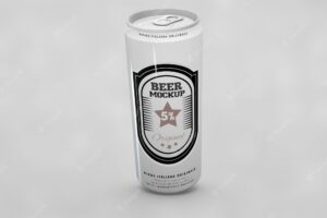 Shiny beer can mock up