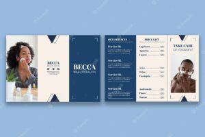 Simple becca beauty salon brochure