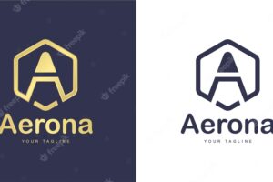Simple letter a logo with "hexagon shape" concept