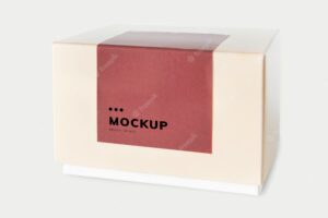 Simple packaging paper box mockup