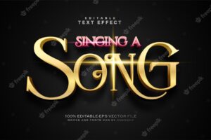 Singing a song text effect